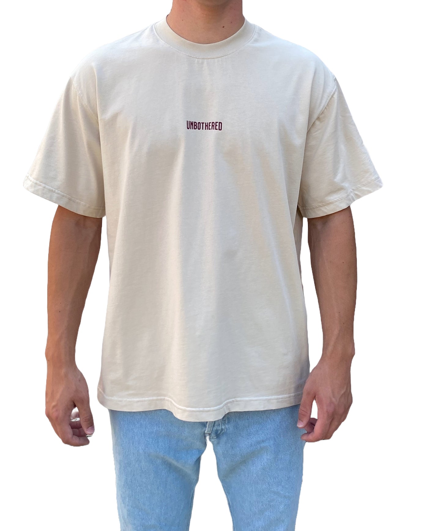 Stay Unbothered T-shirt Beige
