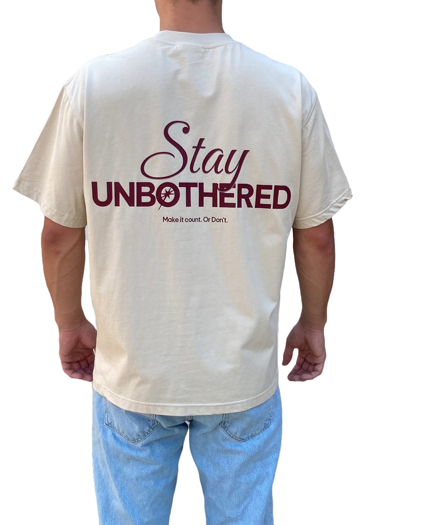Stay Unbothered T-shirt Beige