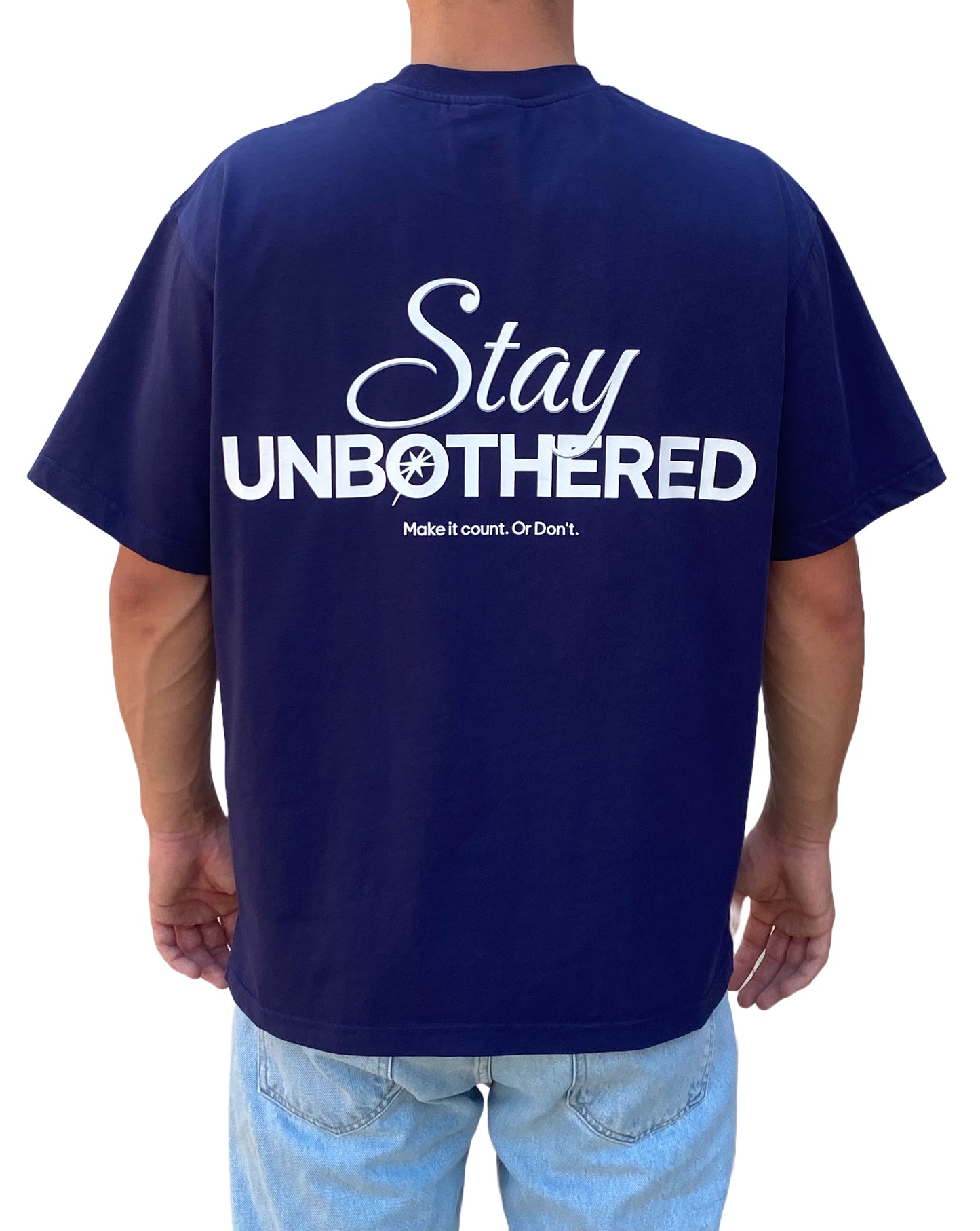 Stay Unbothered T-shirt Navy
