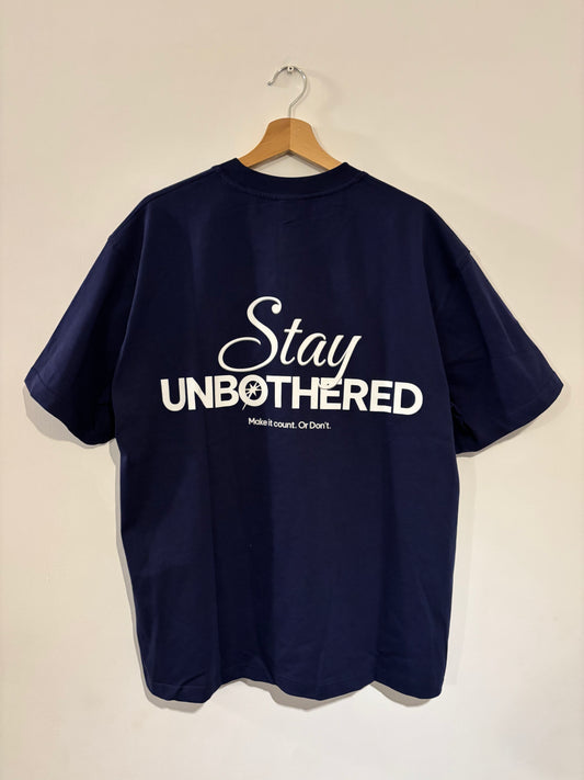 Stay Unbothered T-shirt Navy